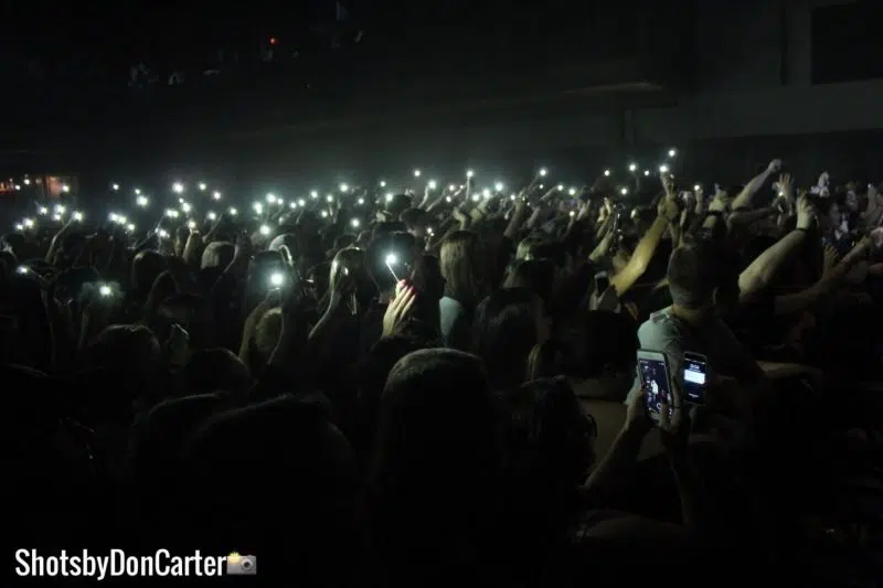 Christopher ending his set thanking the crowd for the opportunity