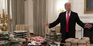 Trump Welcomes The Clemson Tigers To White House With Fast Food Trump Welcomes The Clemson