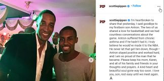 Scottie Pippen’s son, Antron, dies at 33 years of age. SCOTTIE PIPPEN