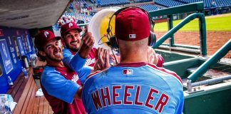 Zack Wheeler pitches complete game, shut out, sweep. ZACK WHEELER