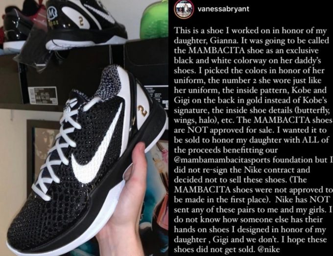 Vanessa Bryant Angered Over Leaked Mambacita Shoes