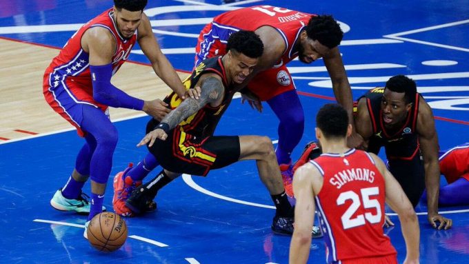 Embiid, Triple H rings bell; Sixers-Hawks loss.