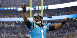 Carolina Panthers Cam Newton Finds His Way To The End Zone Carolina Panthers