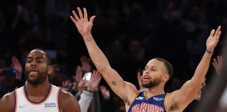 Golden State Warriors Steph Curry Shot Heard Around The World Golden State Warriors