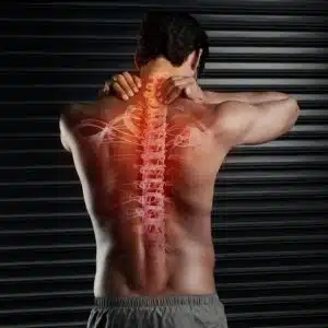 man's spine