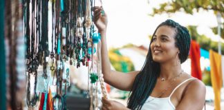 4 Golden Rules To Follow When Buying Your First Piece Of Jewelry Woman shopping for jewelry