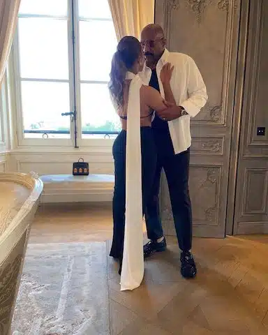 Steve and Marjorie Harvey fashion by Elly Karamoh