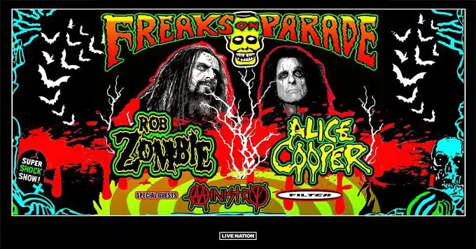 Rob Zombie & Alice Cooper touring with Ministry and Filter this summer