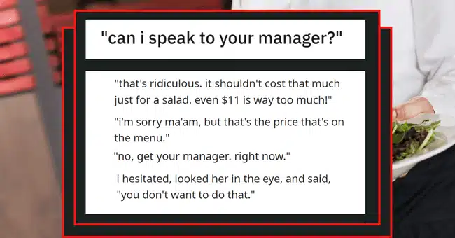 ‘You Don’t Want to Do That’ : Employee's Good Intentions Prove Futile, Cheap Customer Picks Wrong Manager to Mess With, Leading to Karen Face Off