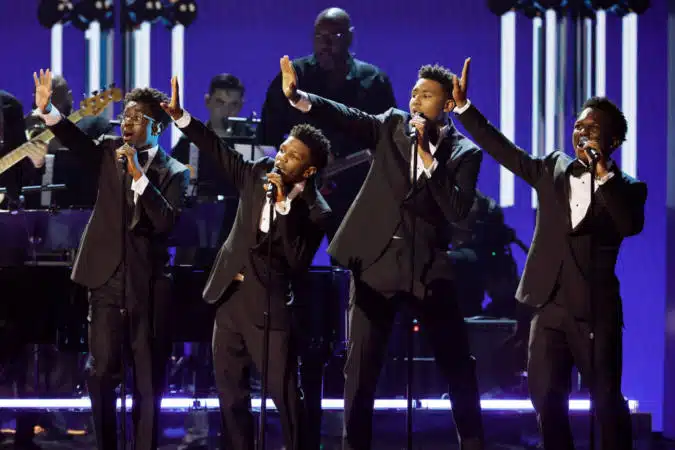 Sons Of Boyz II Men’s Wanya Morris Perform At Grammys For Motown Medley With Stevie Wonder And Smokey Robinson