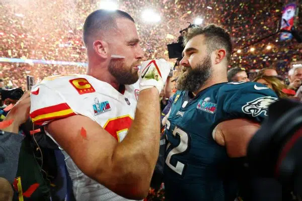 Jason Kelce ‘really happy’ for brother Travis, K.C.