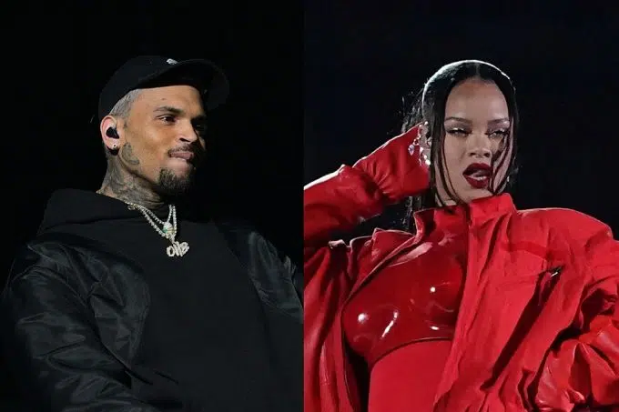 Chris Brown Congratulates Rihanna for Super Bow Halftime Show