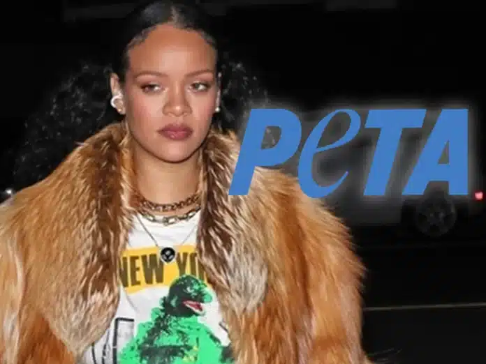 rihanna peta fur coat