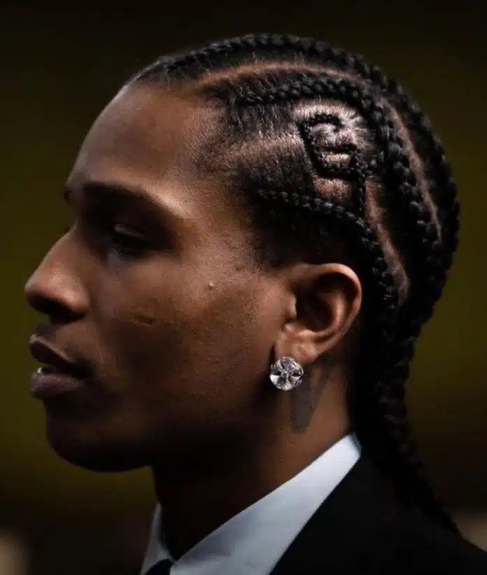 Harlem Rapper A$AP Rocky Gets Gucci Logo Braided Into His Hair