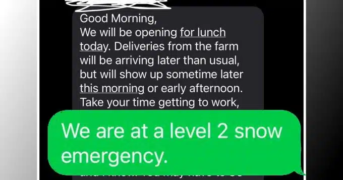 'We are aware of that': Manager wants workers to prep store for opening during Level 2 snow emergency, draws ire online