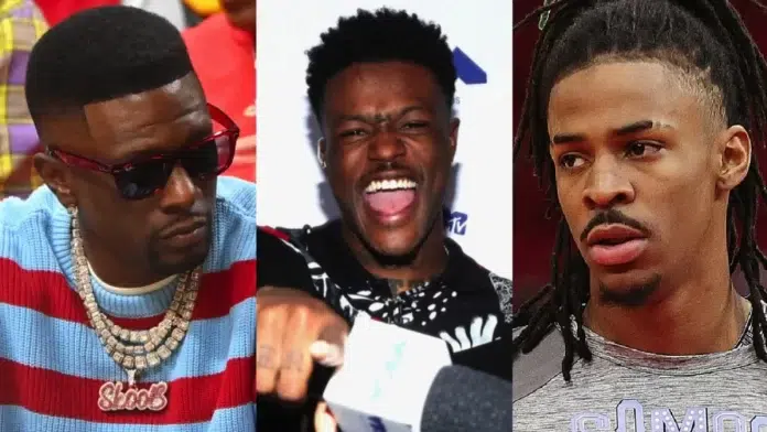 Ja Morant's Father Tee Morant Swag Surfs with Boosie Badazz and DC Young Fly at NBA Game