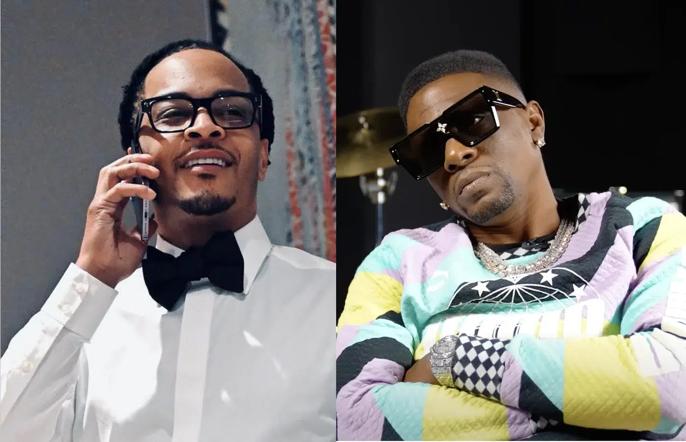 Rappers Boosie Badazz and T.I.P. Squash Their Beef After Running Into Each Other in the Airport Rappers Boosie Badazz and T.I.P. Squash Their Beef After Running Into Each Other in the Airport