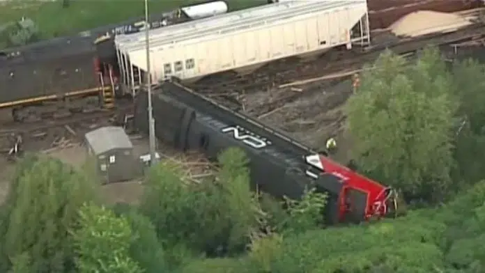 Dramatic Drone Video Captures Aftermath of Wisconsin Train Crash