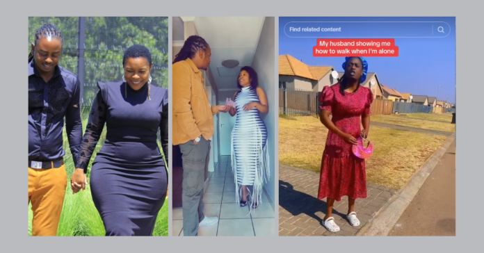 Man Dressed as Woman Demonstrates How Married Women Should Walk