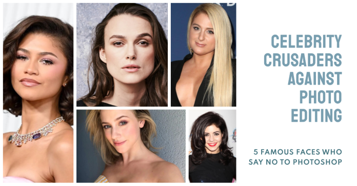 Celebrities against photo editing