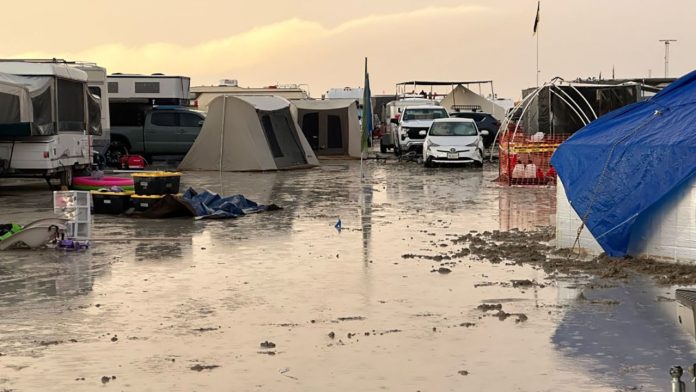Stranded attendees at Burning Man 2023 Thousands stuck evacuation due to rain