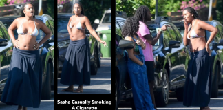 Sasha Obama Smokes in Public, Stirring Mixed Reactions Sasha casually smoking a cigarette