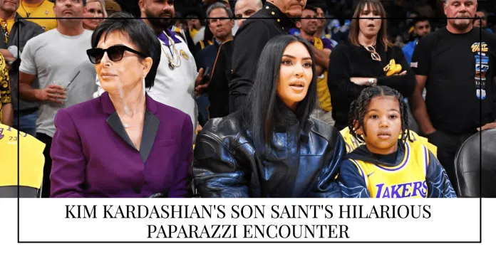 Kim Kardashian's Son Saint Has Hilarious Reaction to Paparazzi