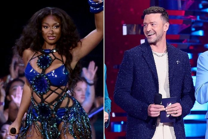 Megan Thee Stallion and Justin Timberlake VMAs video