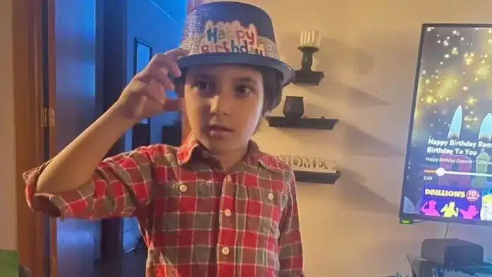 Six-year-old Wadea Al-Fayoume on his last birthday celebrated few weeks ago