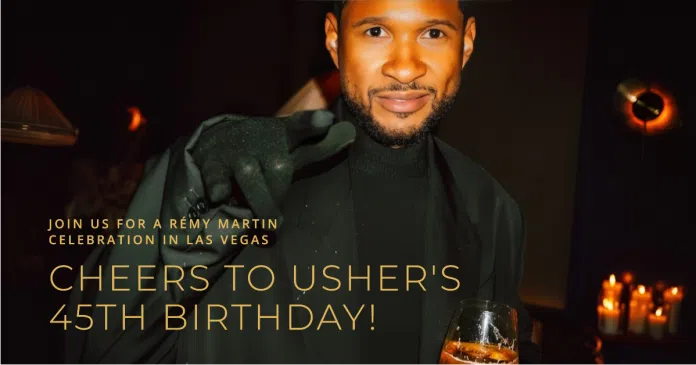 Usher Rings in His 45th Birthday in Vegas with Rémy Martin: See How He Celebrated in Style