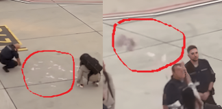 Woman Throws £5,000 at Man on Runway, Caught on Camera Woman throws £5,000