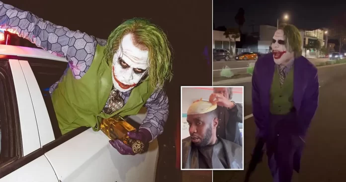 Diddy as the Joker for Halloween