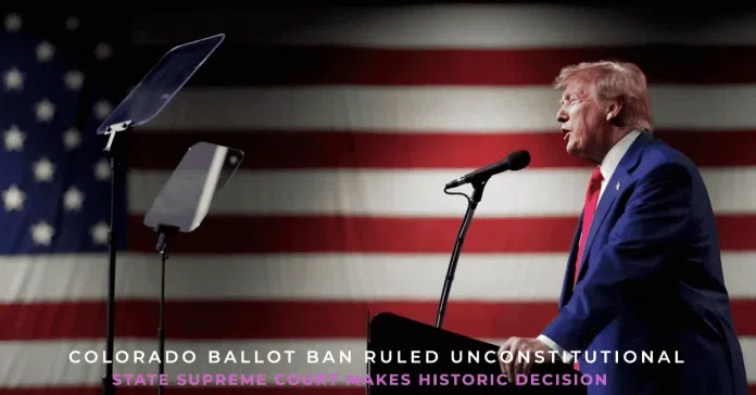 Donald Trump Colorado ballot ban