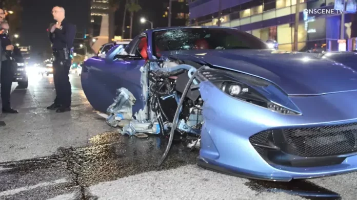 Michael B. Jordan Hollywood Ferrari Crash