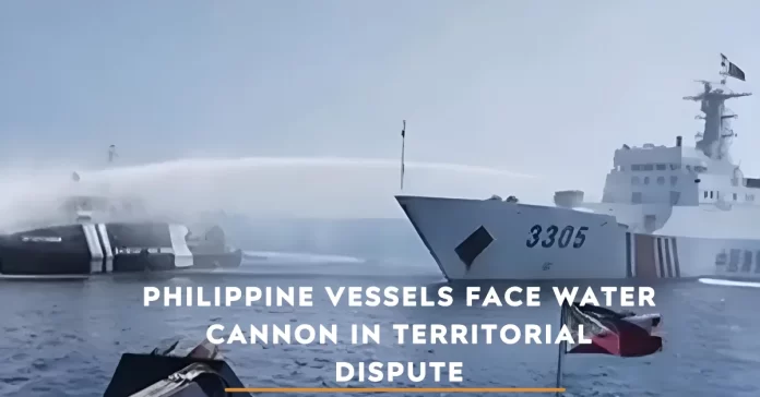 Chinese Coast Guard Philippine vessels clash