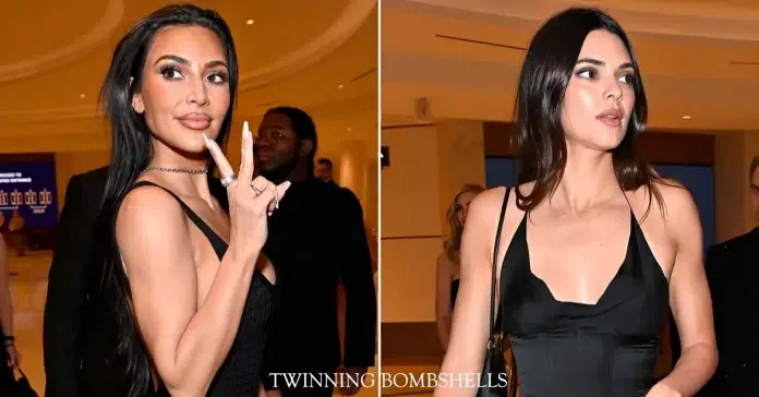 Kim Kardashian Kendall Jenner twinning