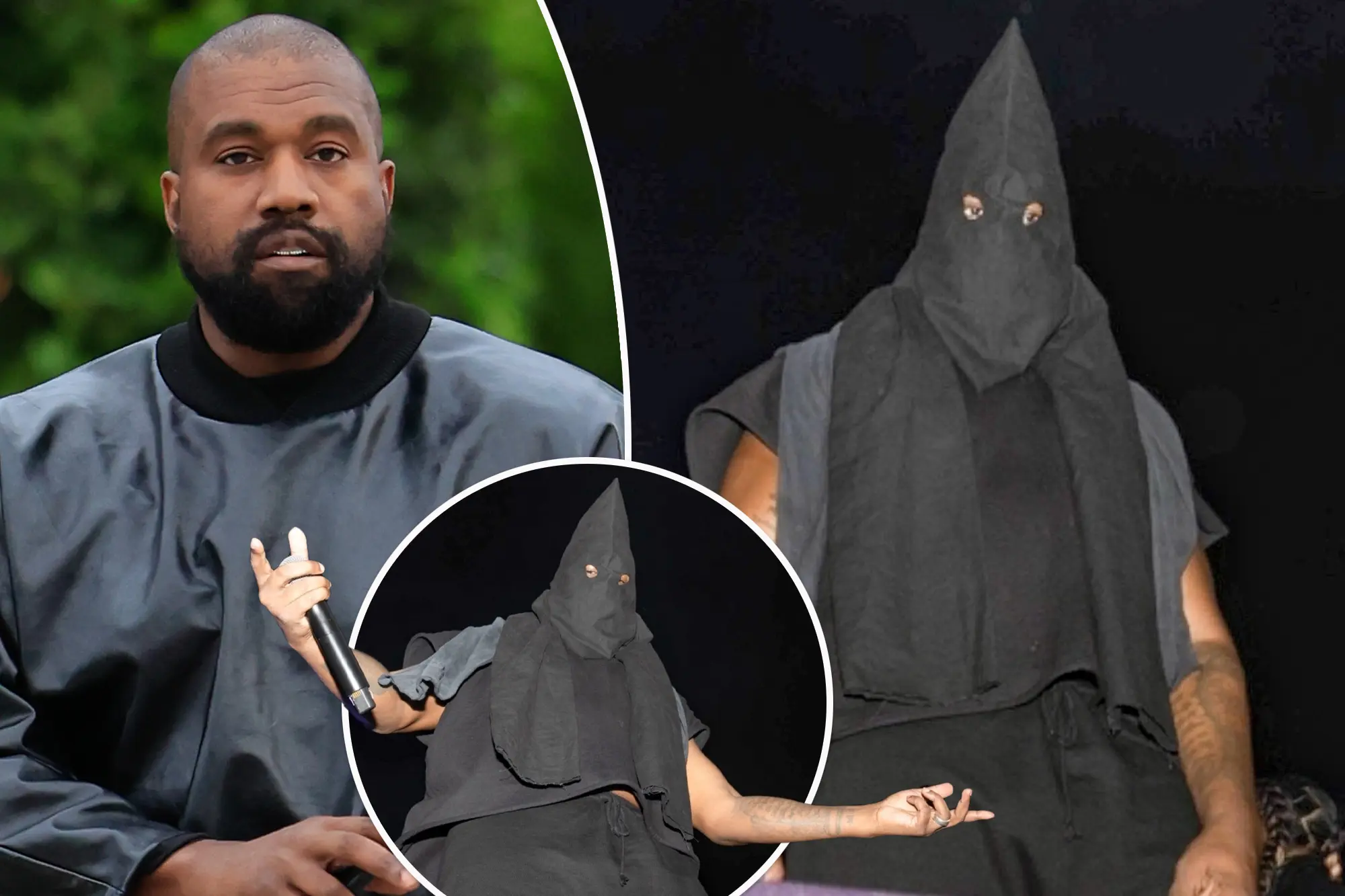 F--k Him!': Fans Erupt as Kanye Dons KKK Mask at 'Vultures' Party