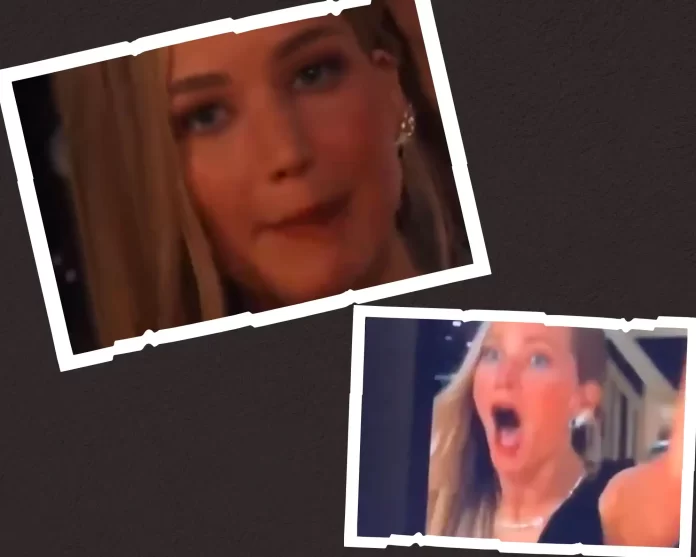 Jennifer Lawrence Emma Stone reaction