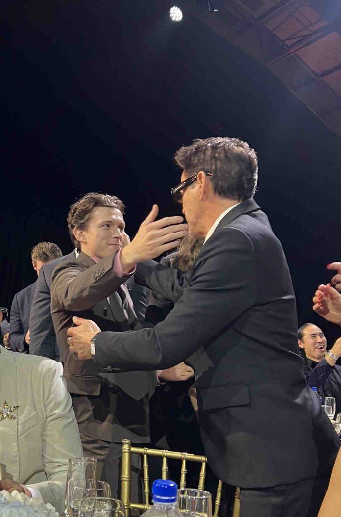 Iron Man & Spidey Swing Back Together! Downey Jr. & Holland Reunite at Critics Choice Awards