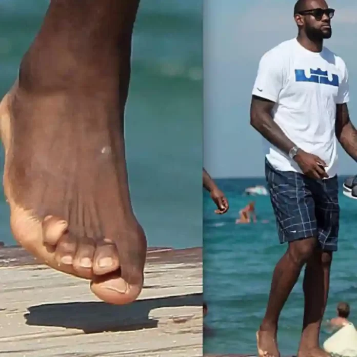 LeBron's Feet: 20 Years of Basketball Etched on Viral Pic