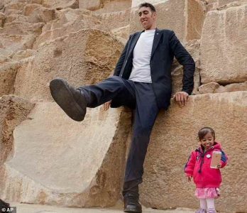 Tallest man and shortest woman
