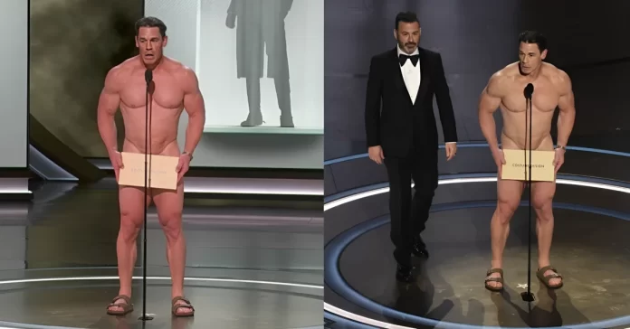 John Cena 2024 Oscars naked appearance