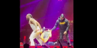 Burna Boy Throws Designer Jacket into Adoring Crowd Burna Boy designer jacket thrown