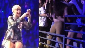 Miley Cyrus concert fight recording