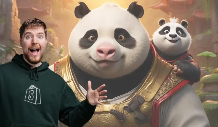 MrBeast Kung Fu Panda 4 voice character