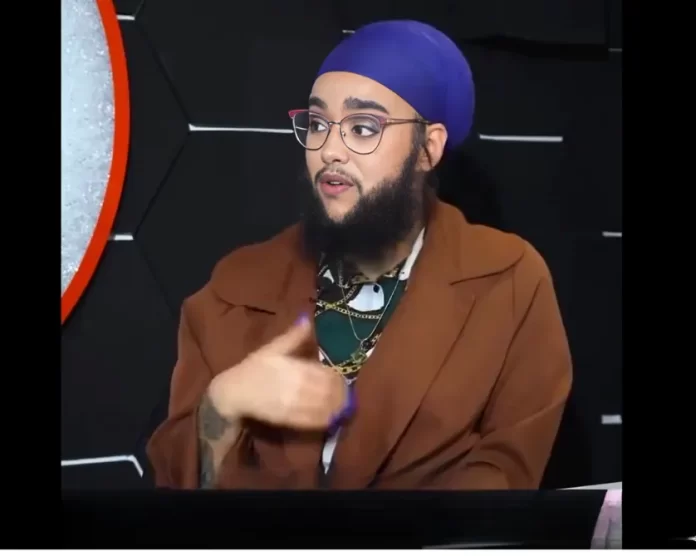 Woman with a full beard