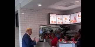 Donald Trump Surprises Atlanta Chick-fil-A Customers with 30 Milkshakes Donald Trump Surprise visit