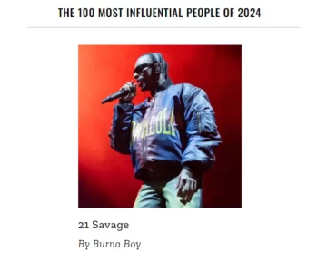21 Savage TIME 100 list