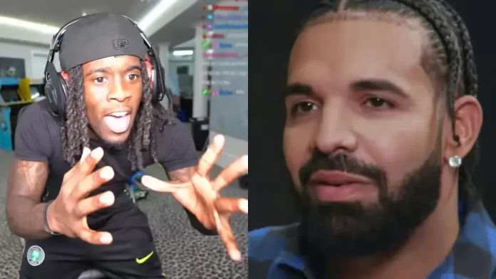 Kai Cenat reaction to Drake diss