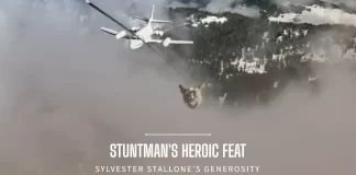 Sylvester Stallone paid $1M to stuntman Simon Crane for his daring plane stunt. Sylvester Stallone pays stuntman $1M